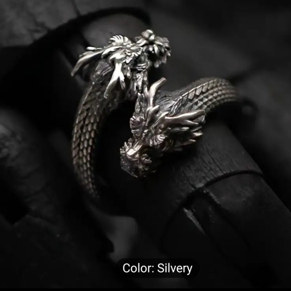 Double head dragon ring - Picture 5 of 10